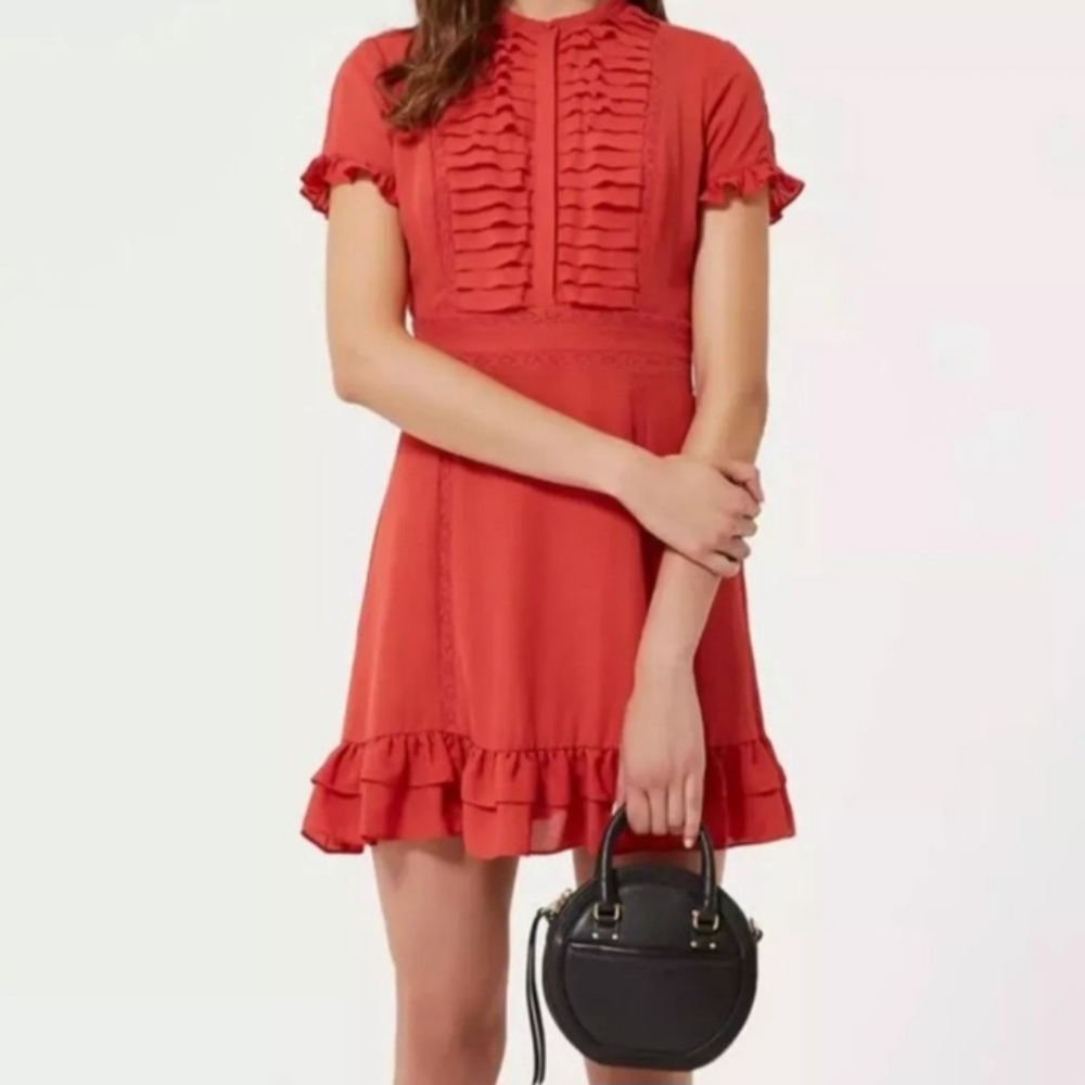 Rebecca Minkoff Ariel Short Sleeve Ruffle Tiered Dress Size 2 NEW NWT